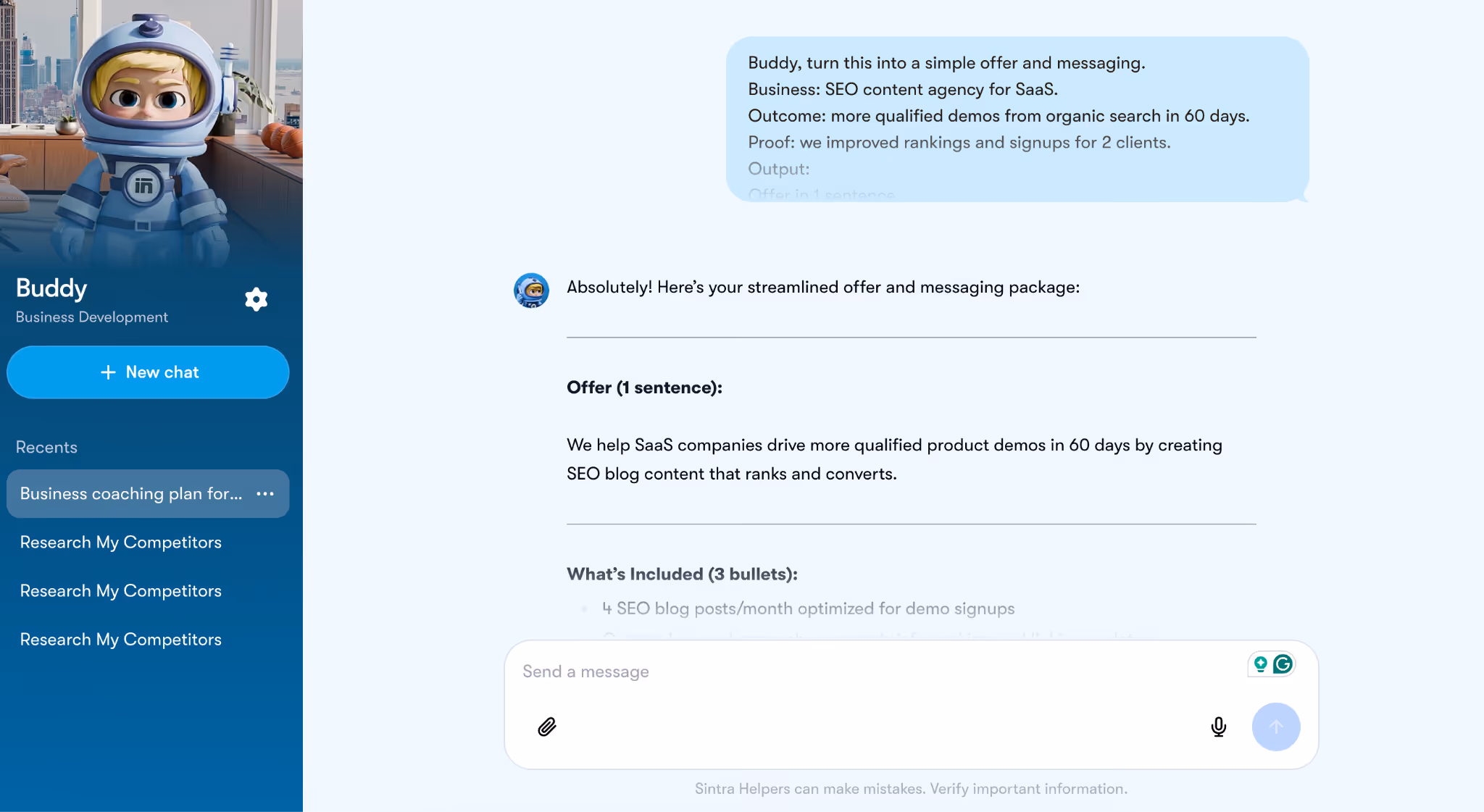 buddy for messaging and outreach