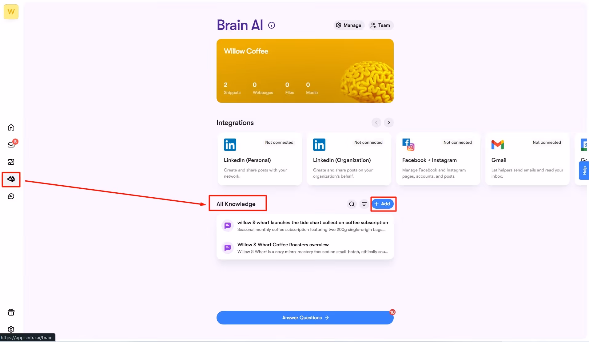 set up brain ai for recruitment