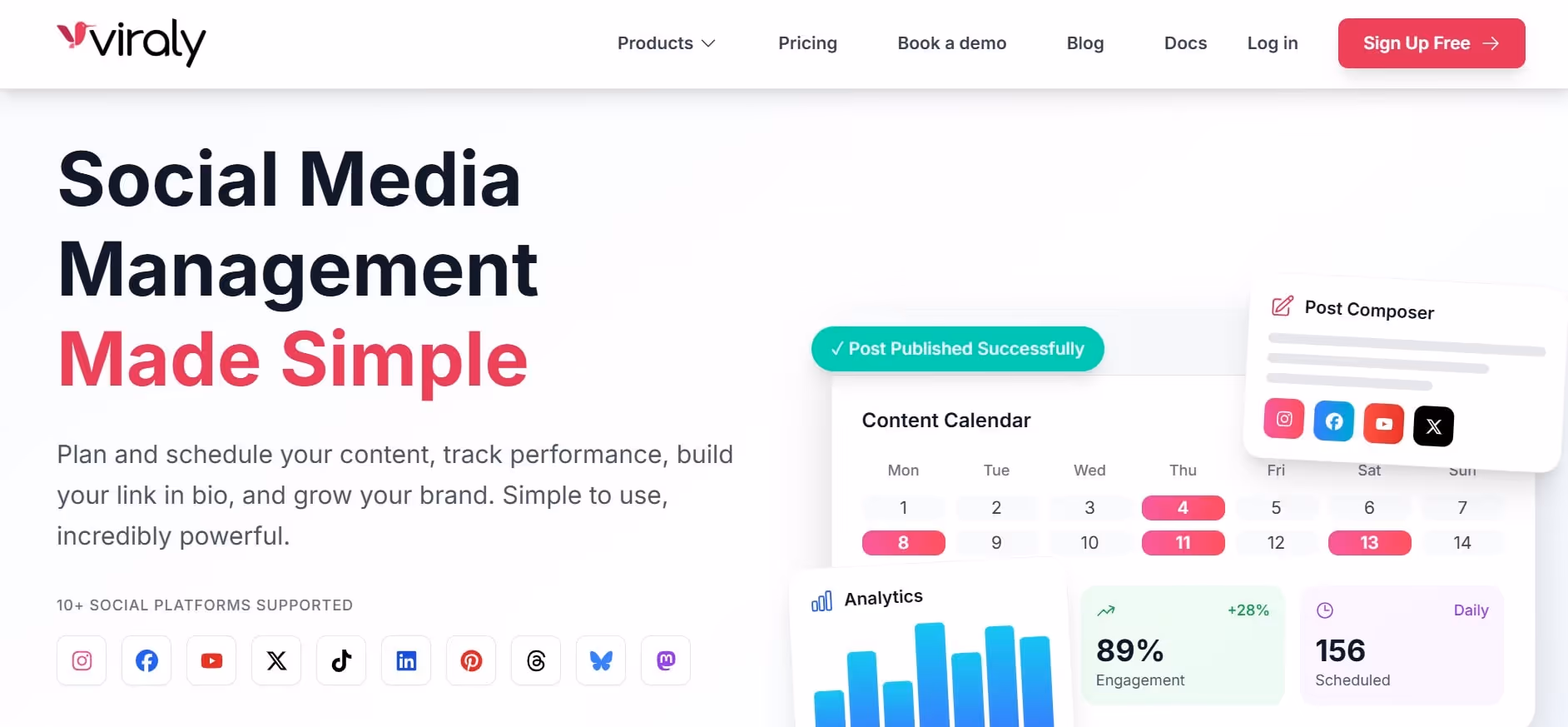 viraly ai social media analytics