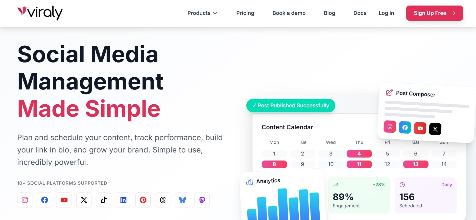 viraly ai social media analytics