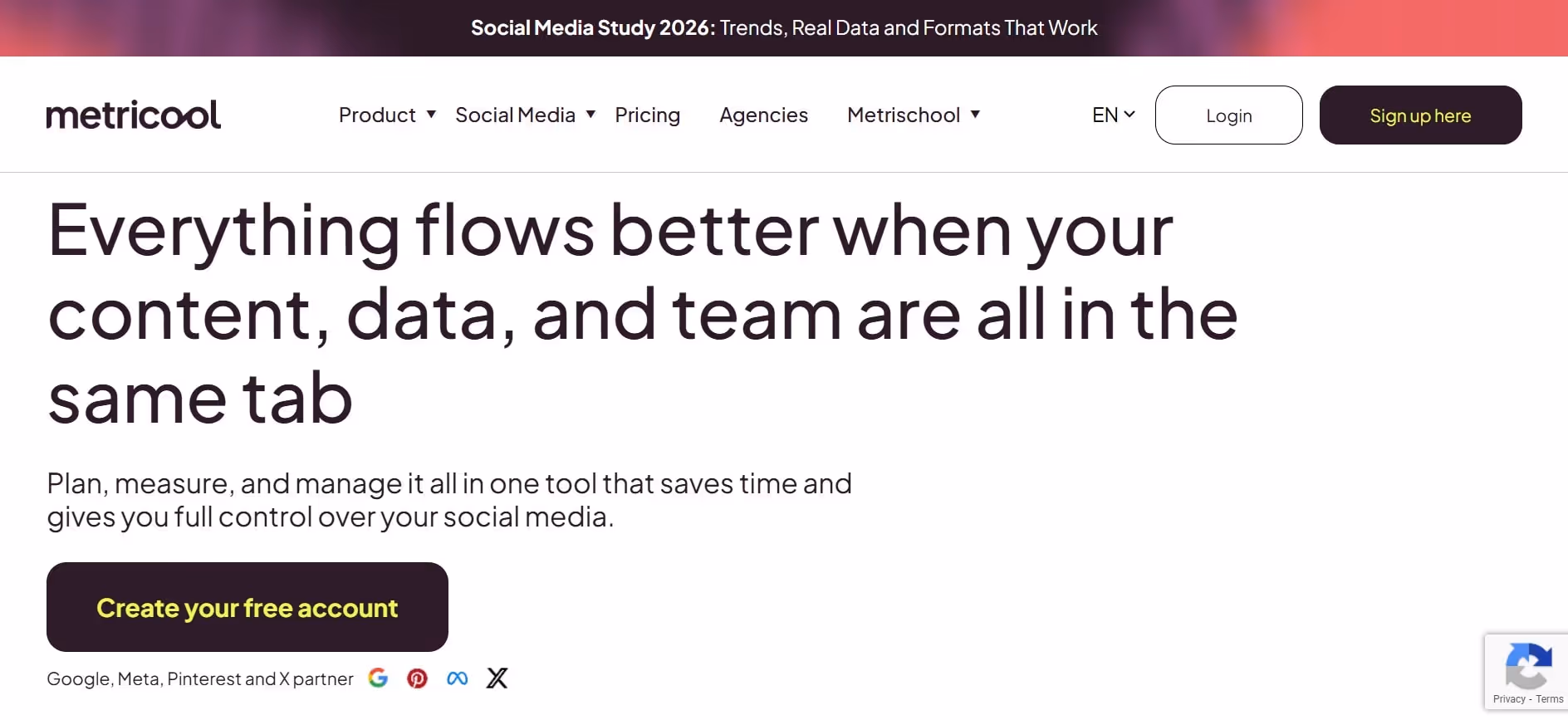 metricool ai analytics social media