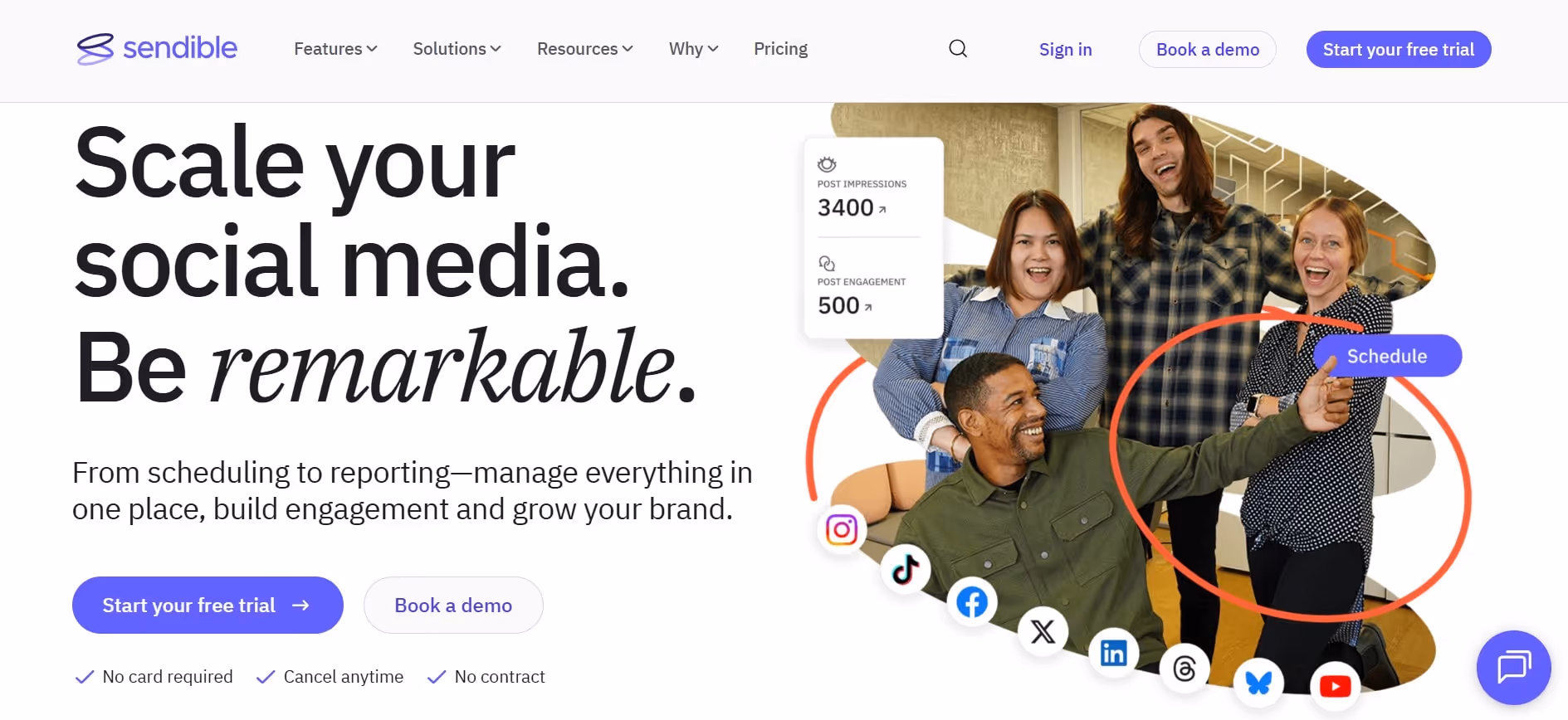 sendible ai social media analytics tool