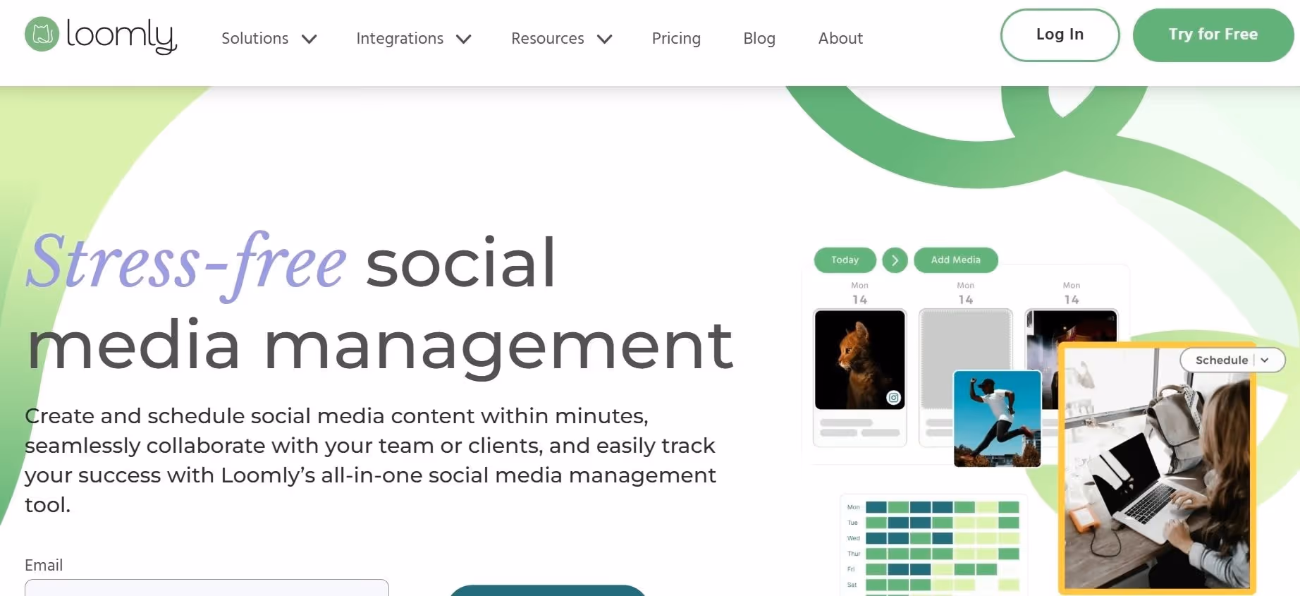 loomly ai social media scheduler