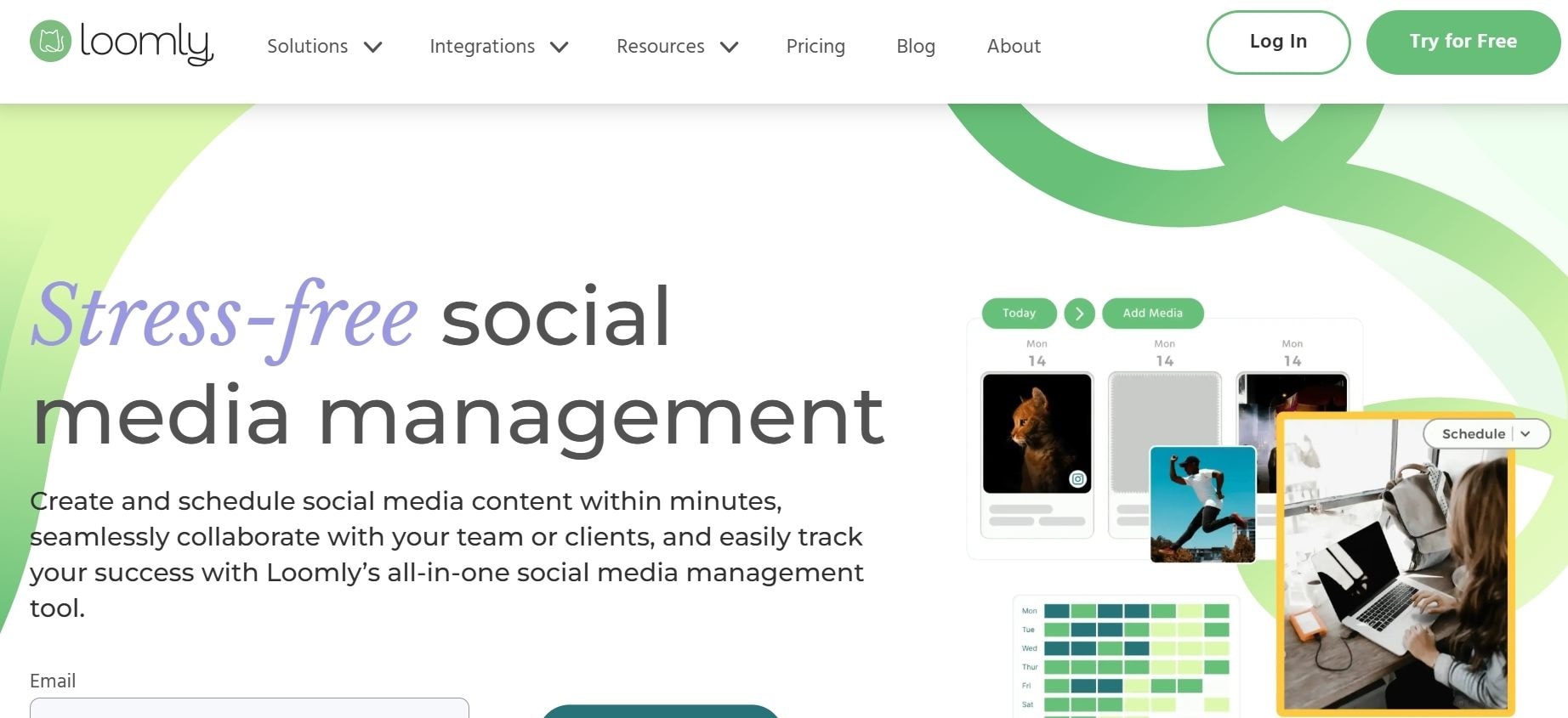 loomly ai social media scheduler