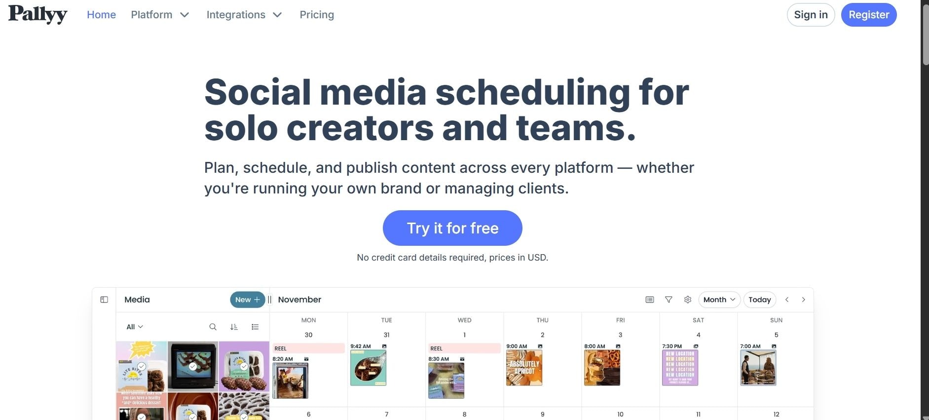 pally social media scheduler