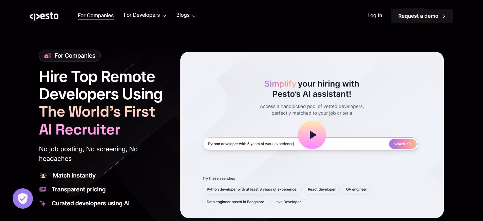 pesto tech recruiter