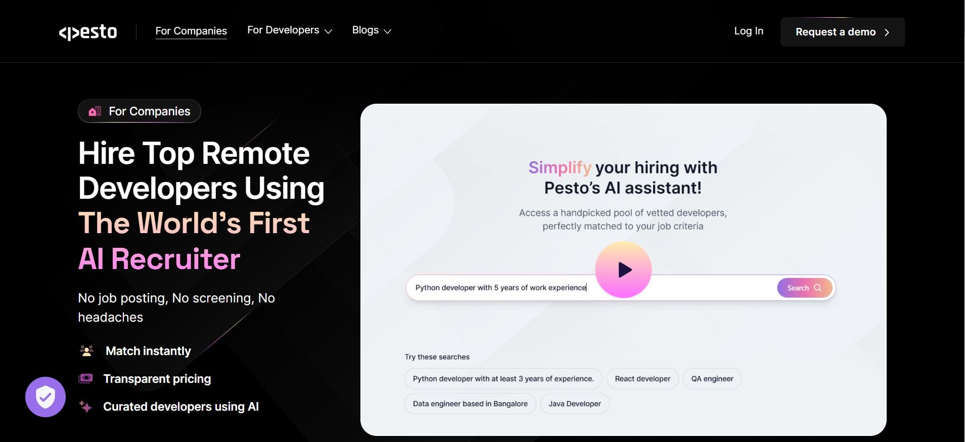 pesto tech recruiter