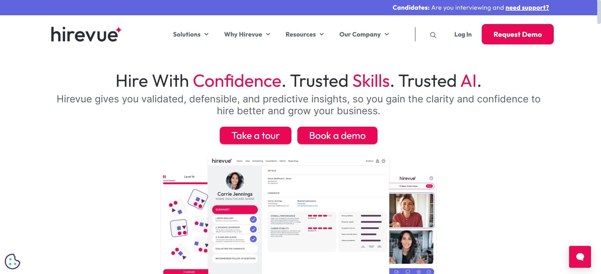 hirevue video interview recruiter