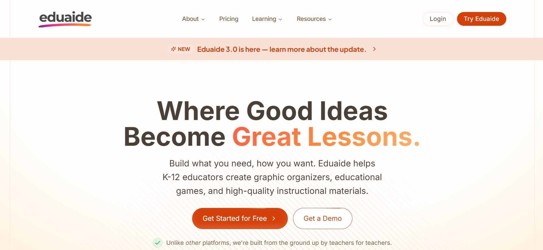 eduaide.ai homepage interface