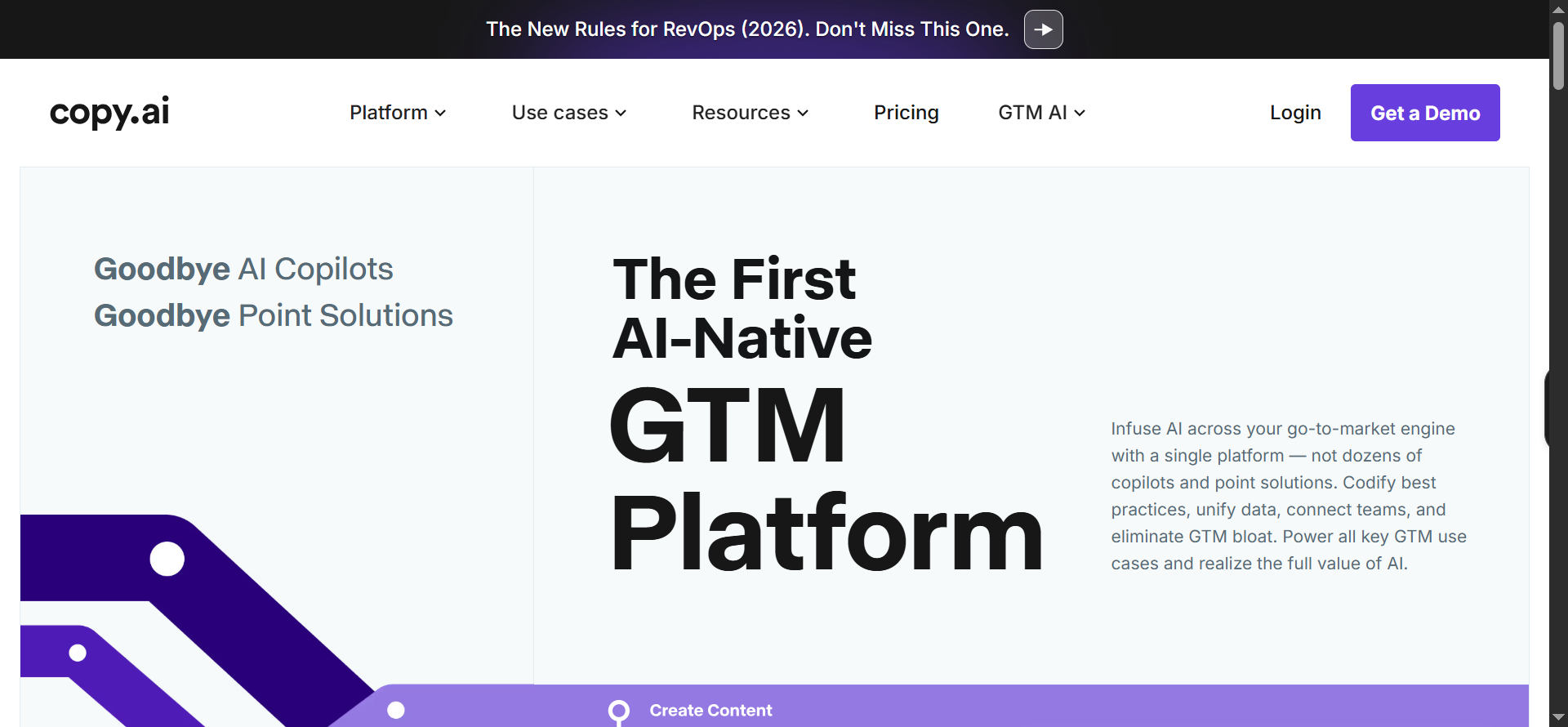 copy ai web homepage
