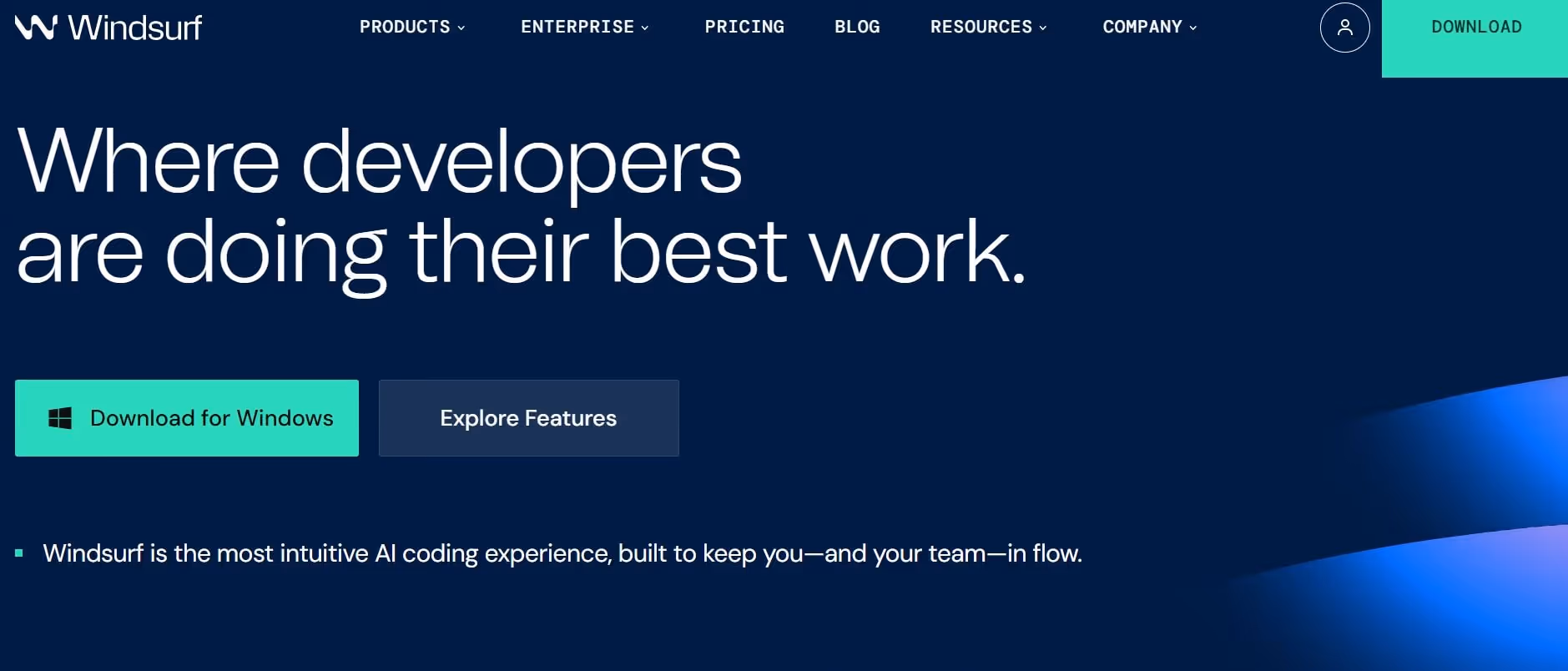 windsurf web landing page