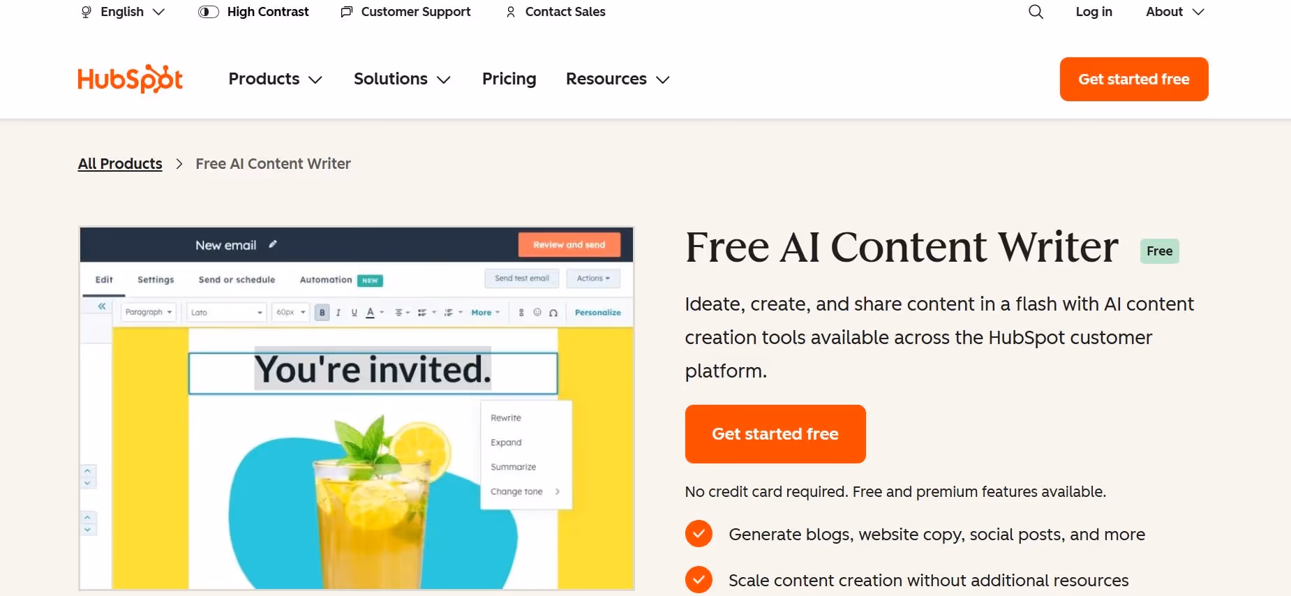 hubspot for ai content creation