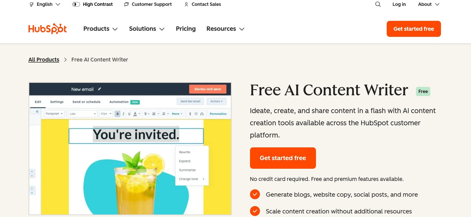hubspot for ai content creation