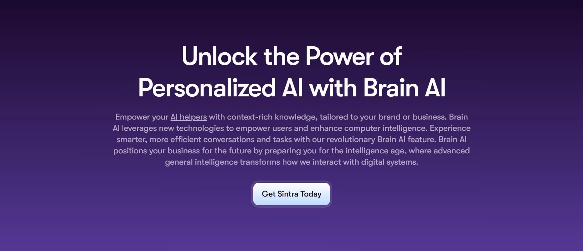 features of sintra brain ai