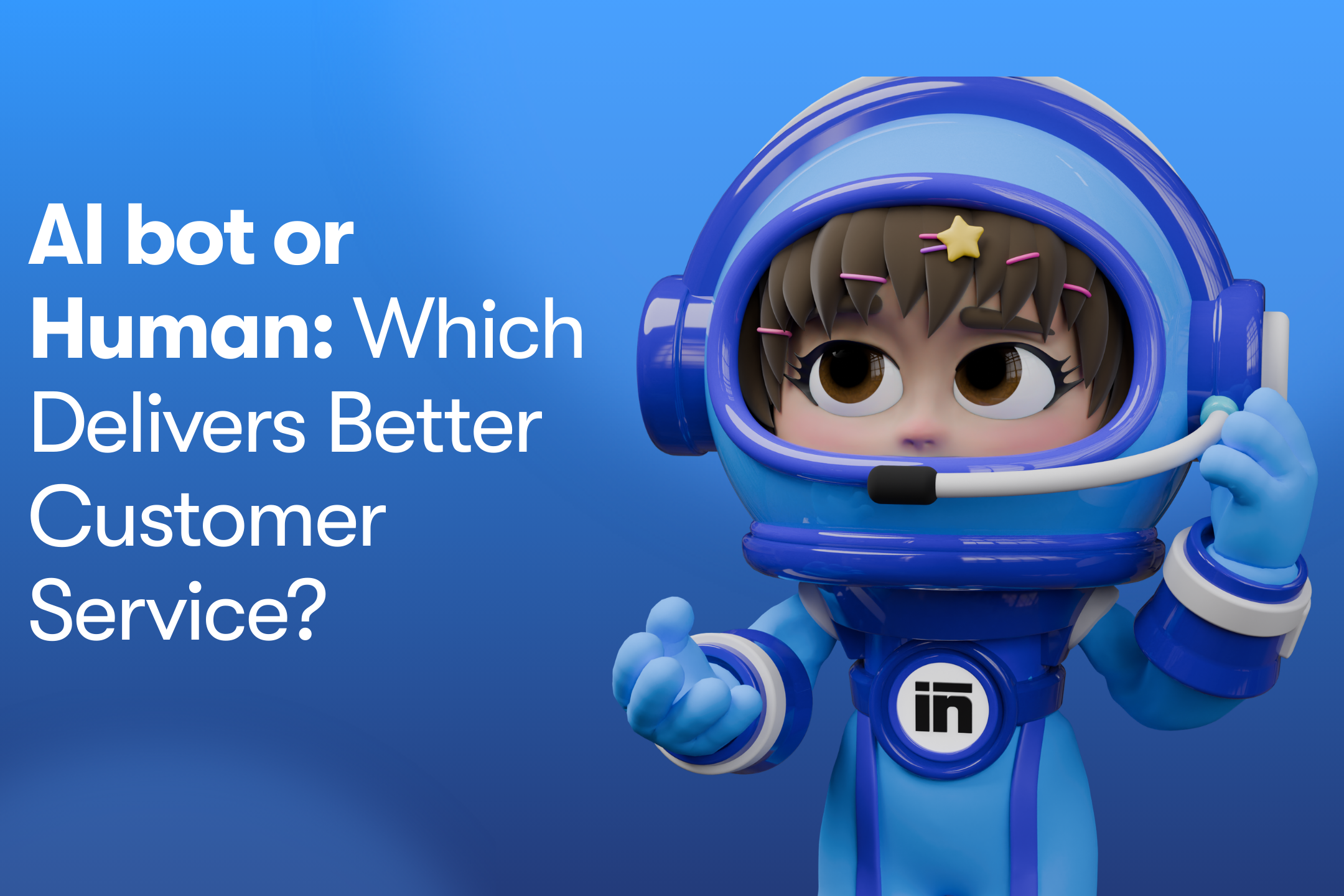 Sintra AI Cassie AI for customer support is talking on headphones