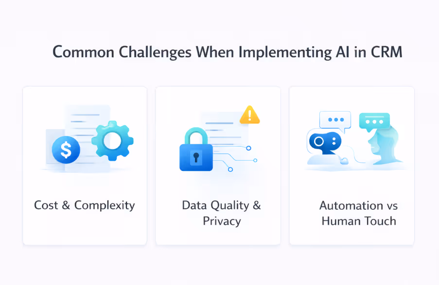 common challenges when implementing ai in crm