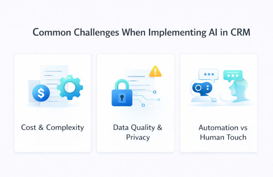 common challenges when implementing ai in crm