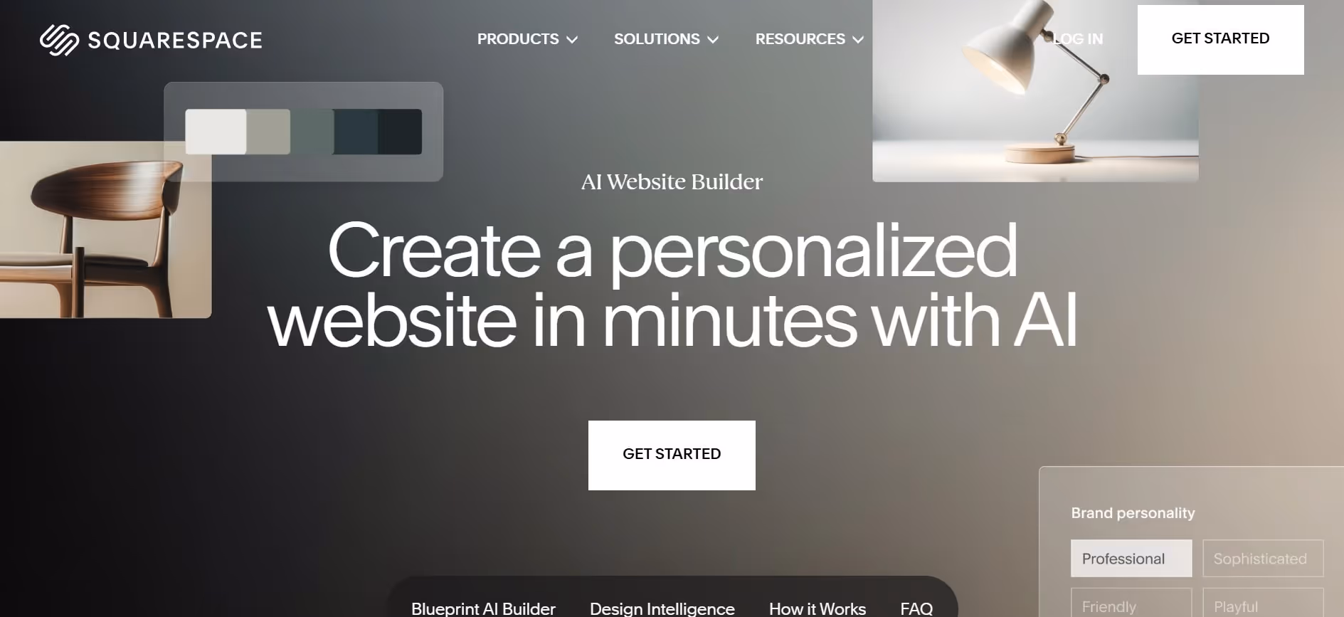 squarespace ai homepage interface