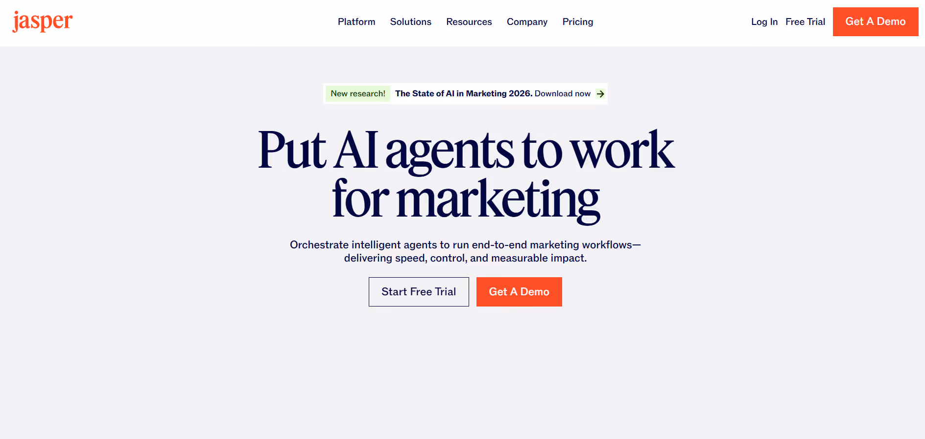 jasper ai homepage