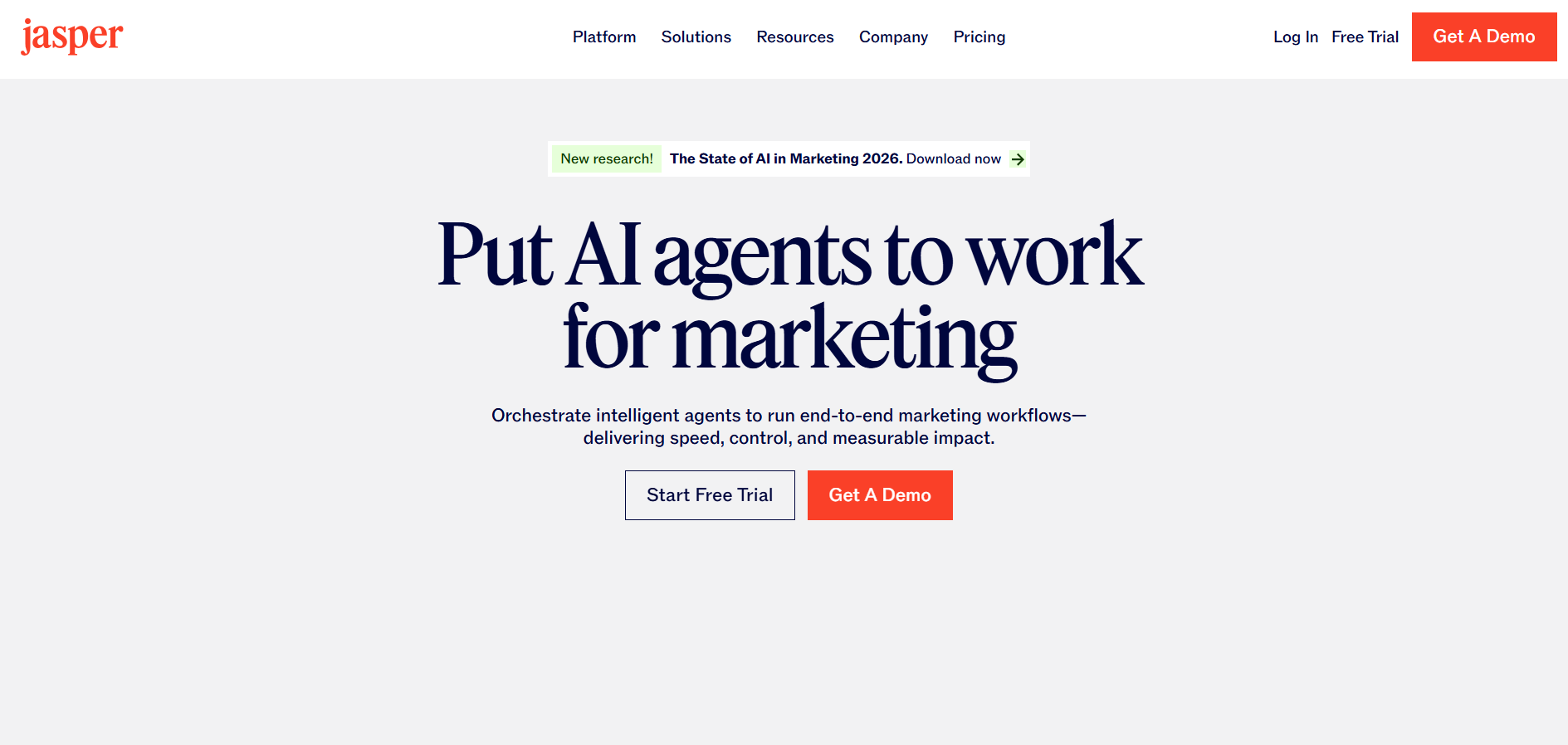 jasper ai homepage
