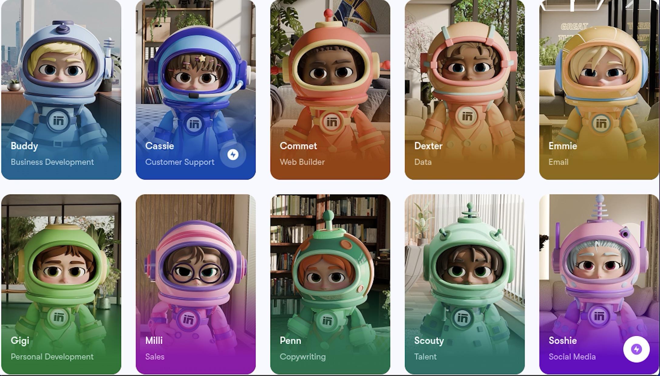 a collage of sintra ai's helpers