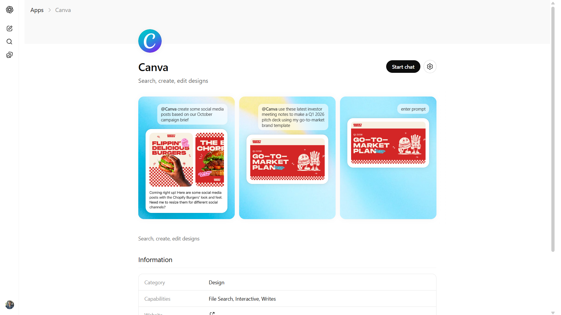 canva app interface