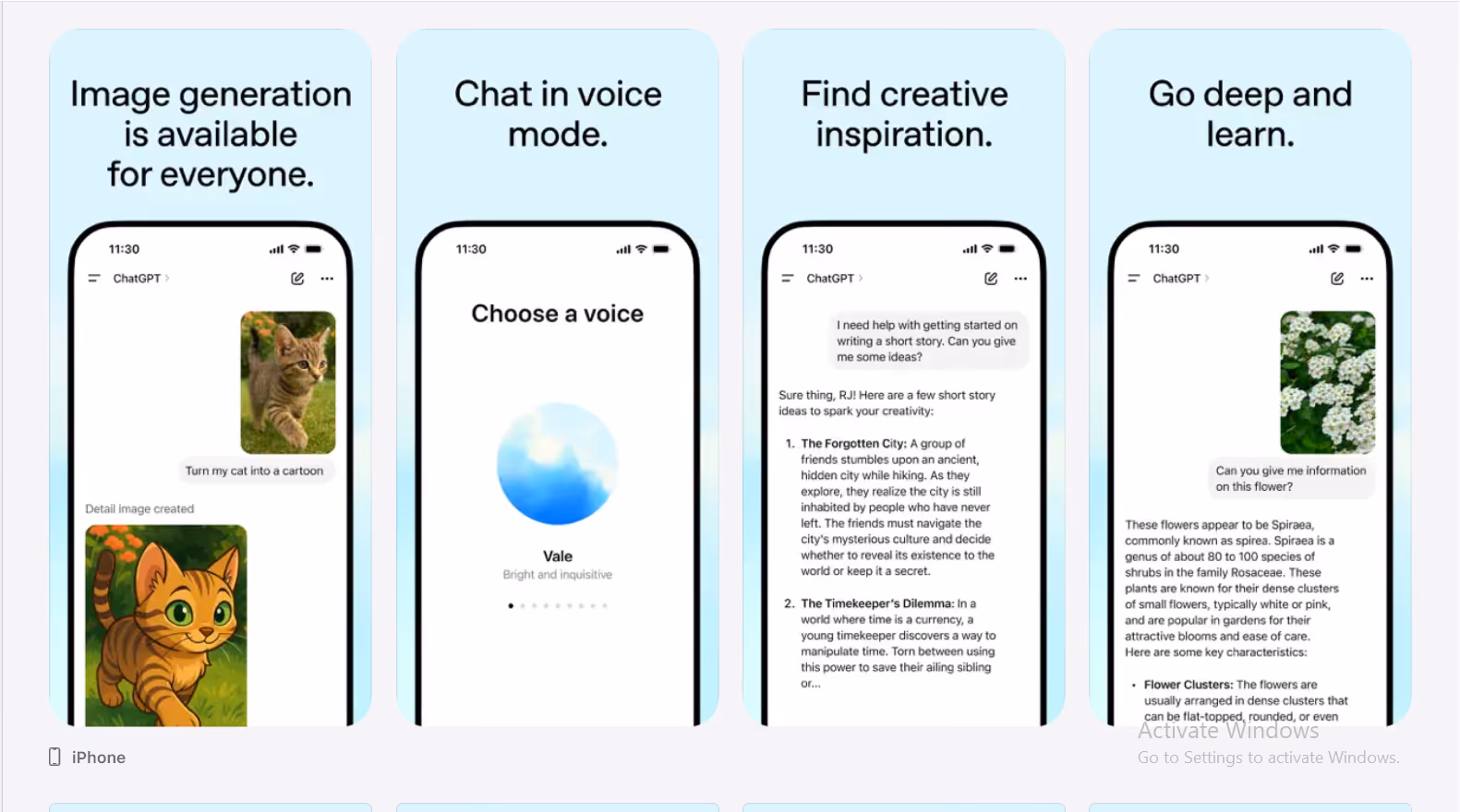 features of chatgpt