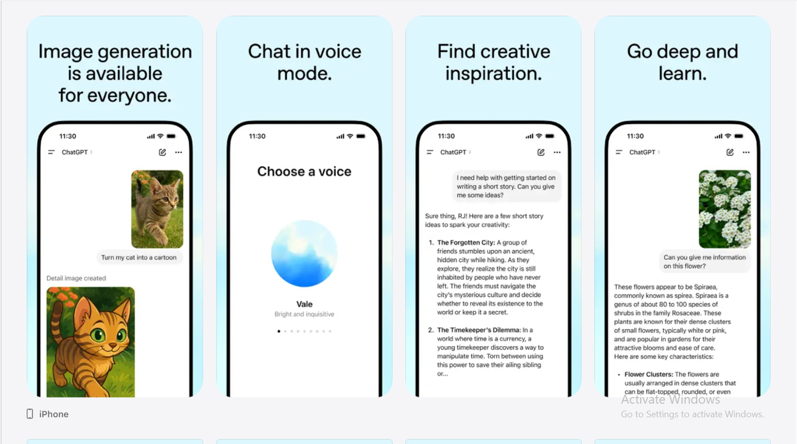 features of chatgpt