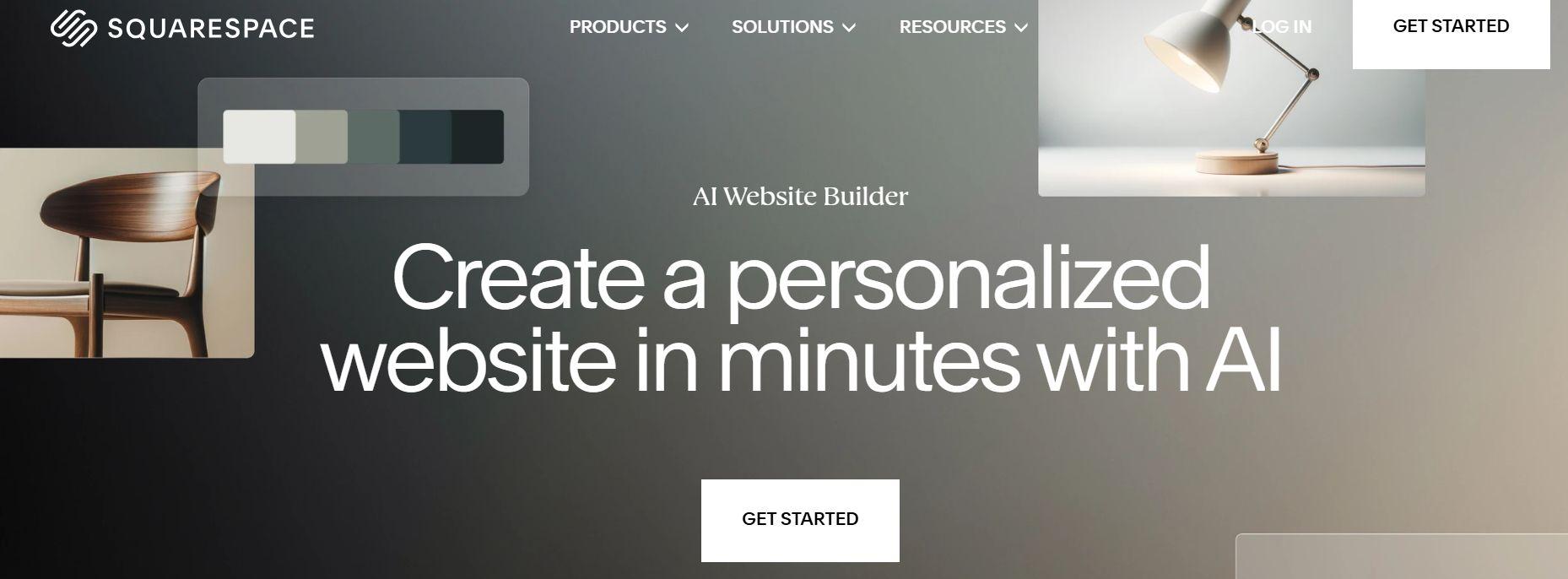 landing page for squarespace