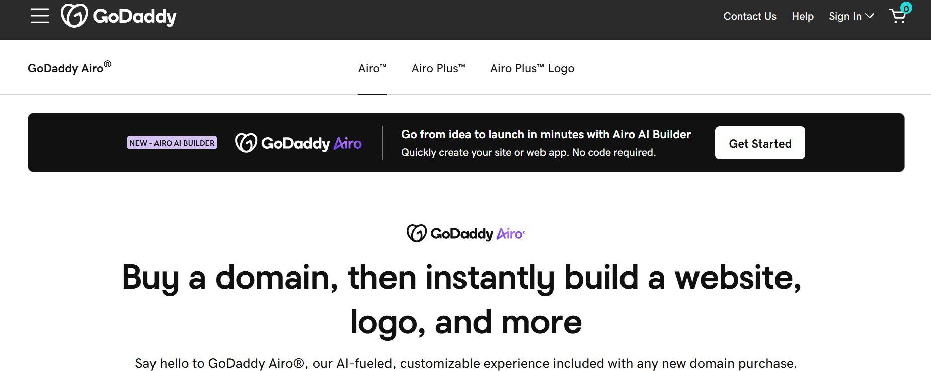 godaddy web homepage
