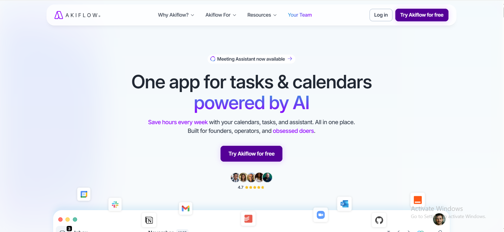 akiflow planner interface