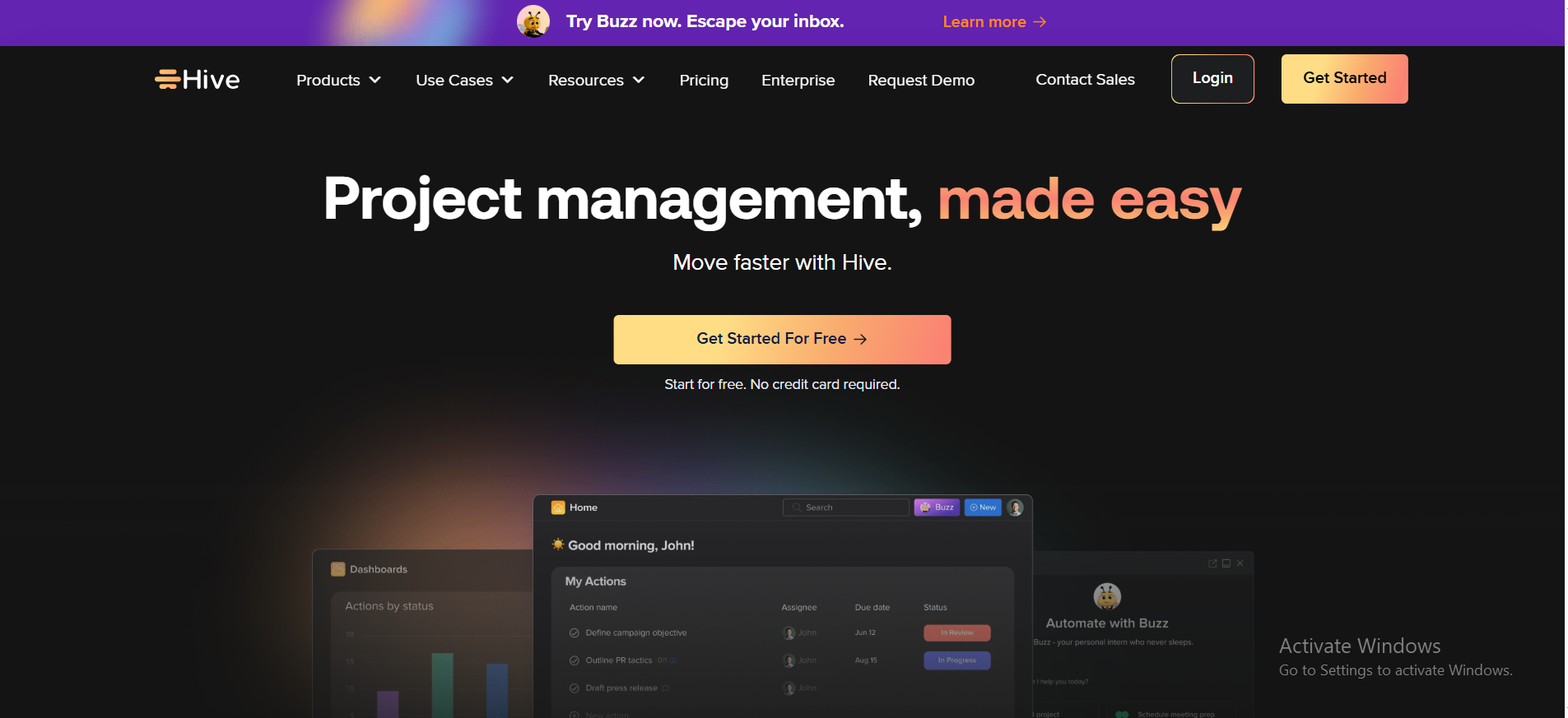 hive planner interface