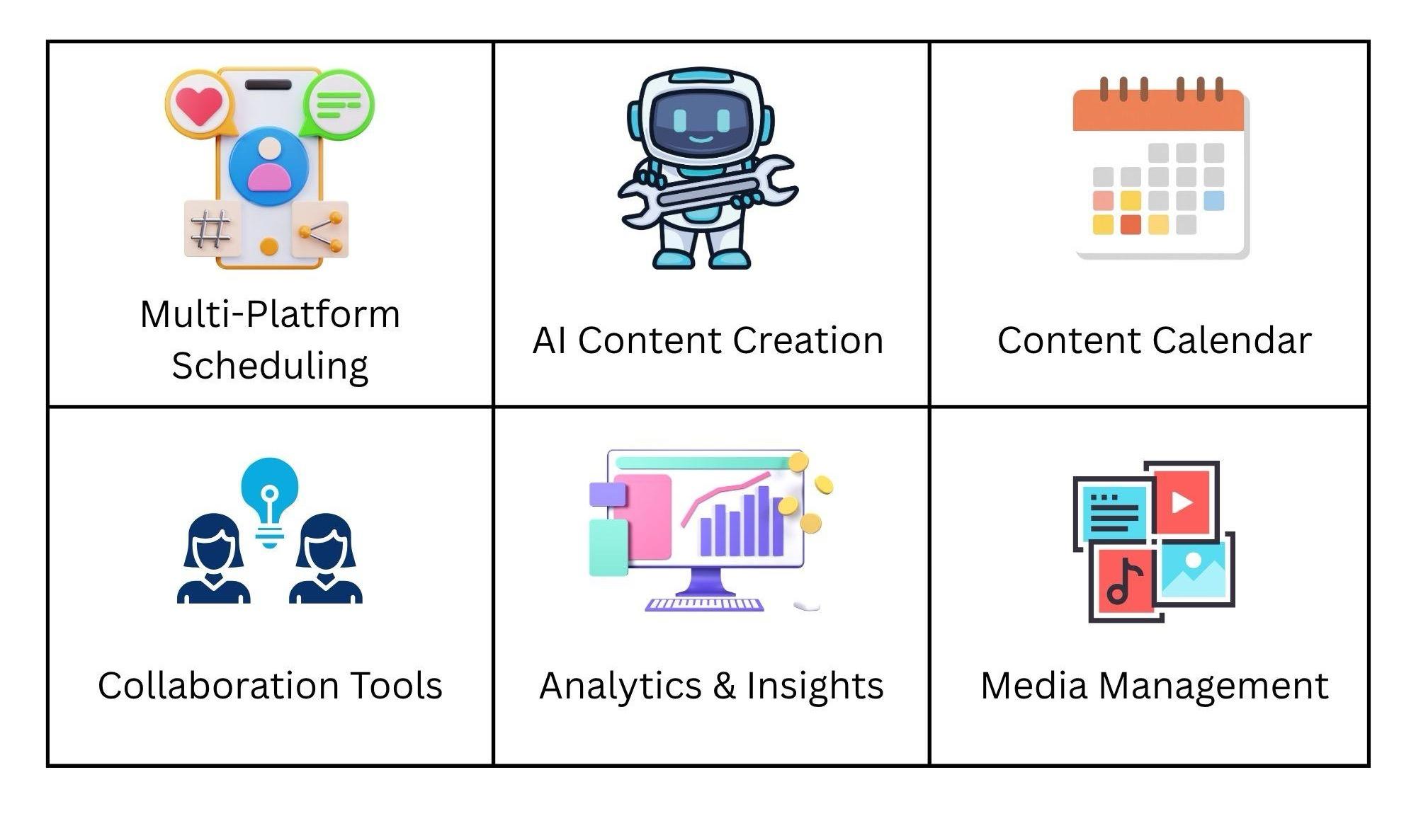 must have features for a social media scheduling tool