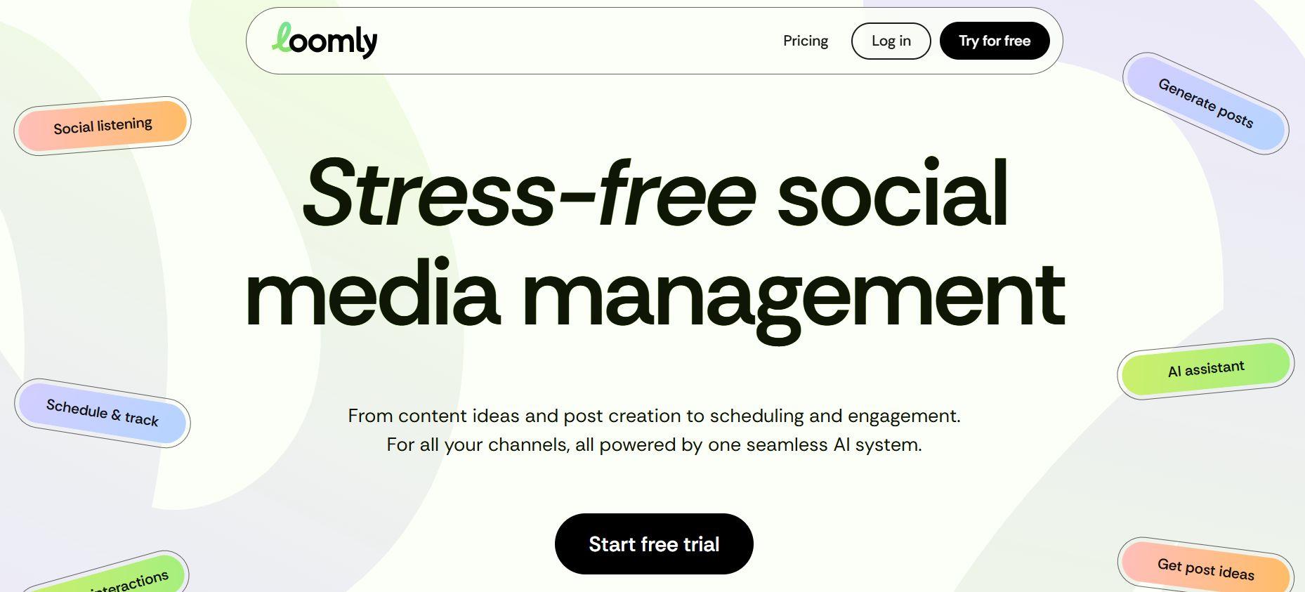 loomly web landing page