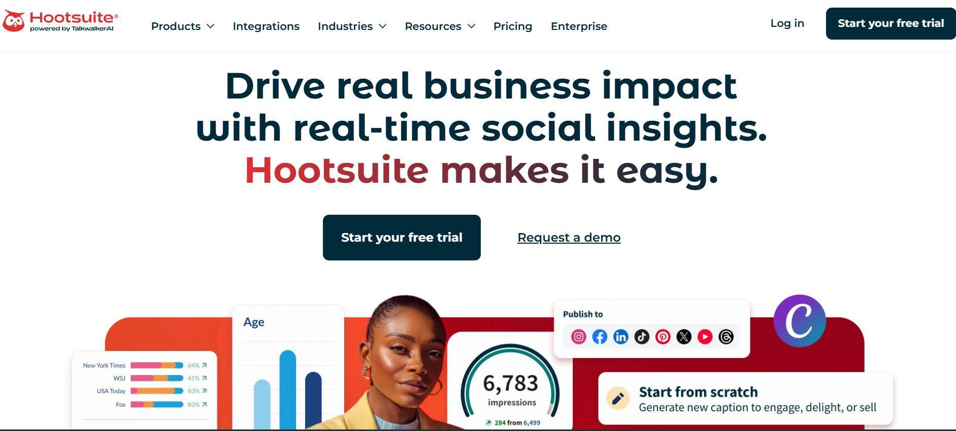 hootsuite web page