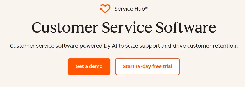 hubspot customer service homepage