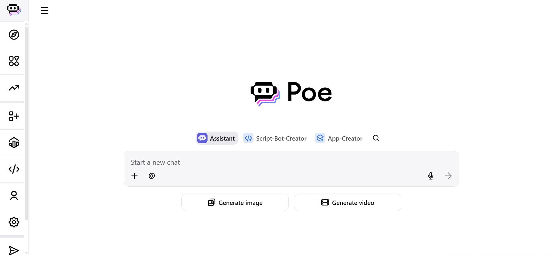 poe ai chatbot interface