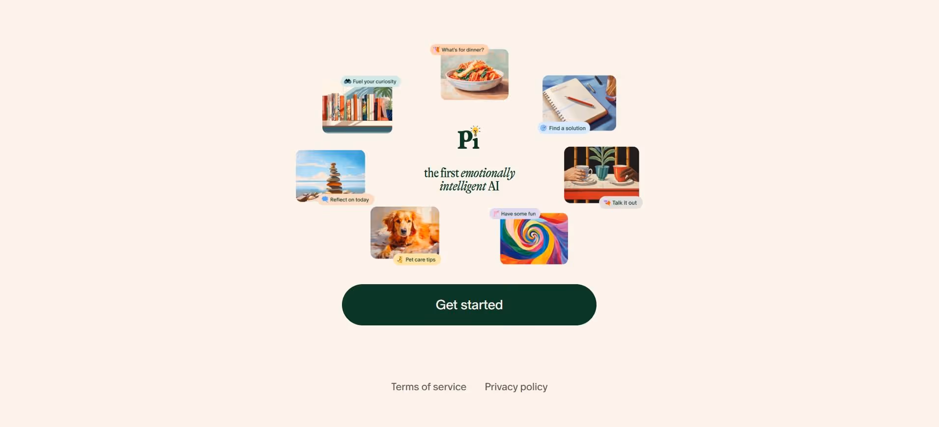 pi ai homepage interface