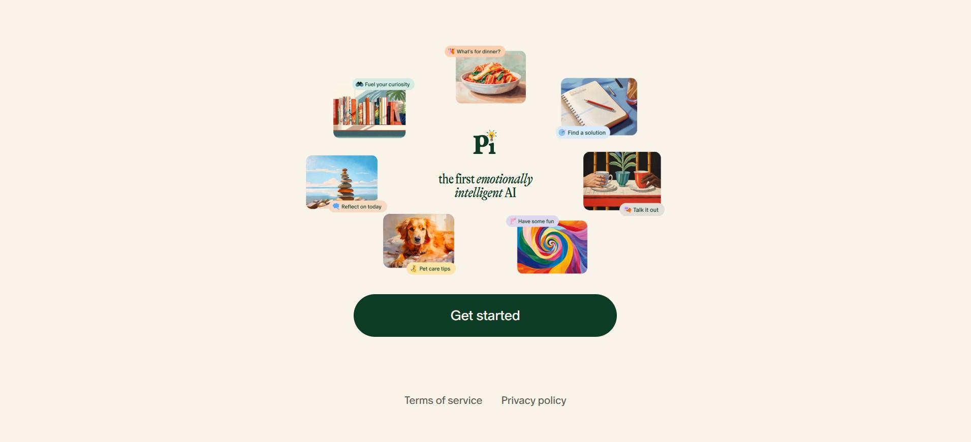 pi ai homepage interface