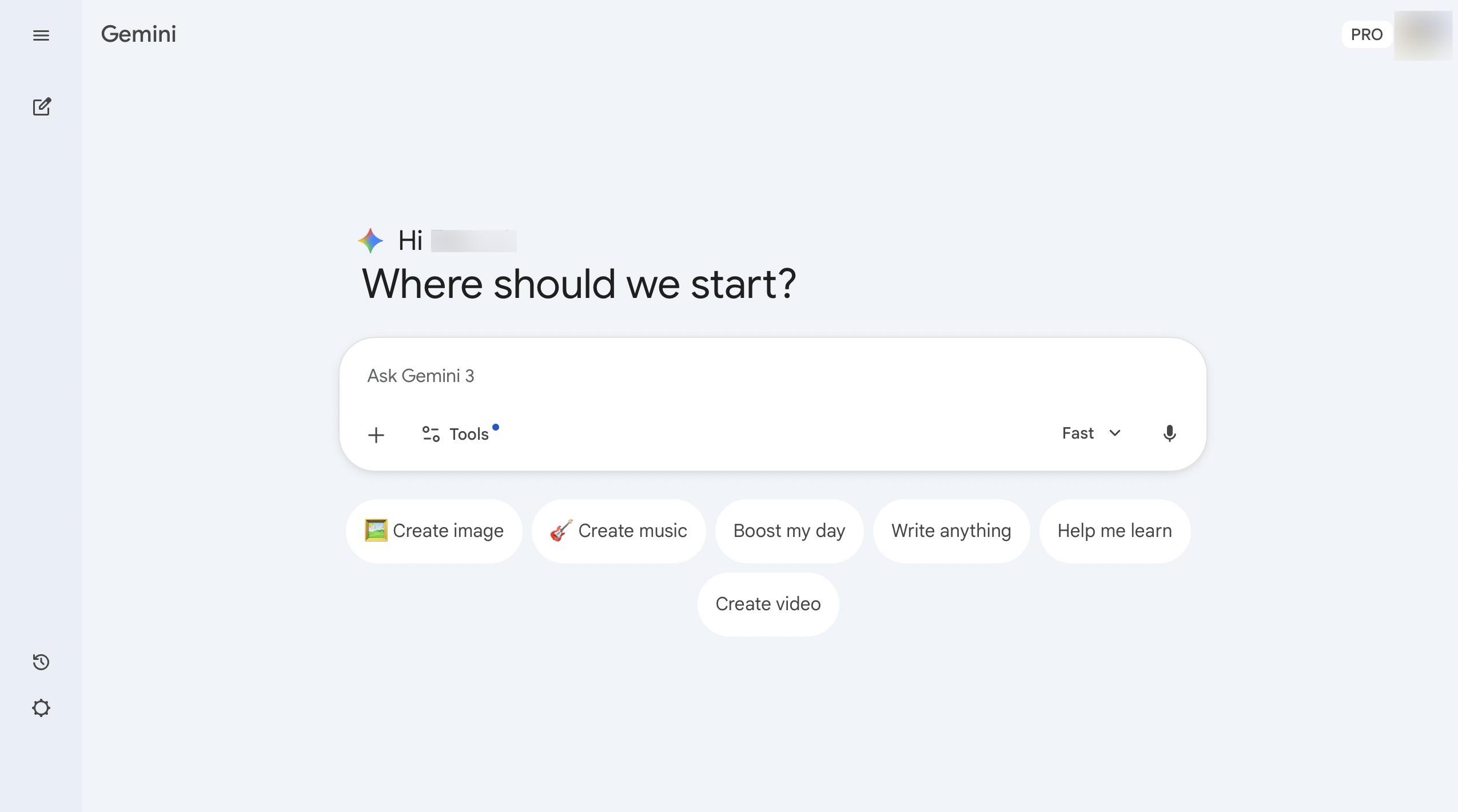 google gemini ai chatbot interface
