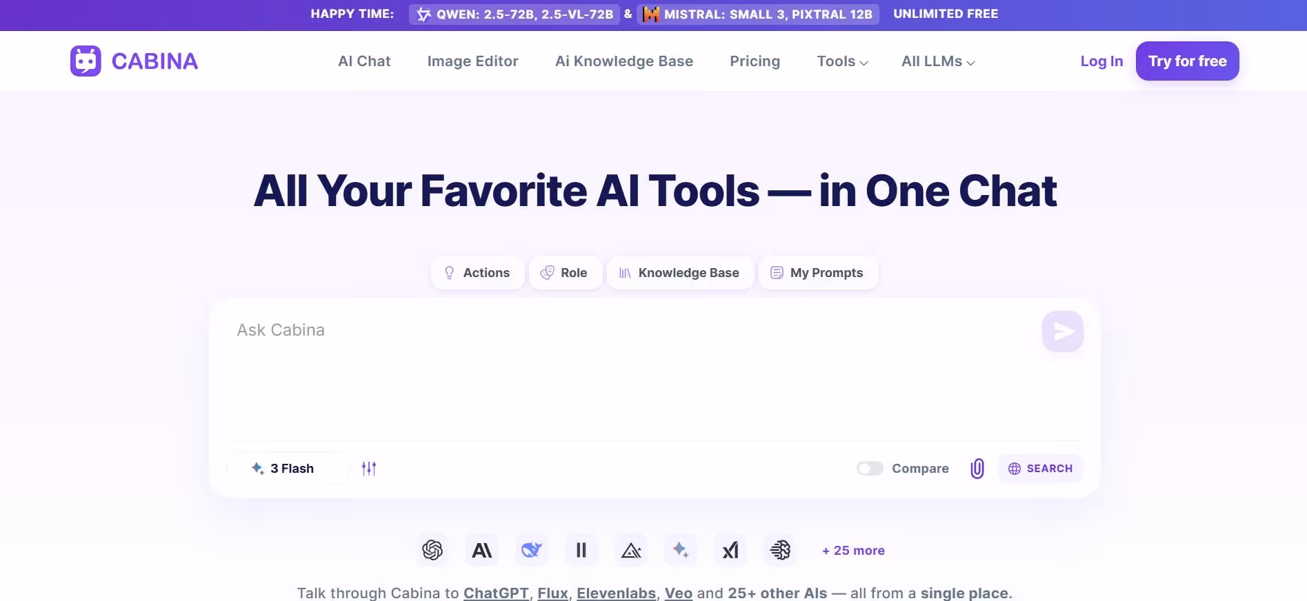cabina ai chatbot interface