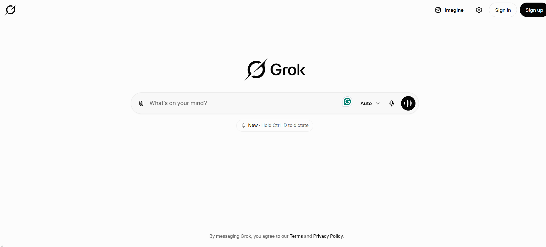grok ai interface