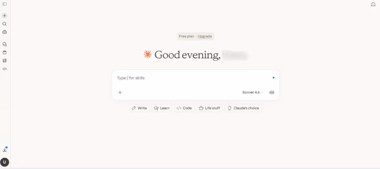 claude ai interface
