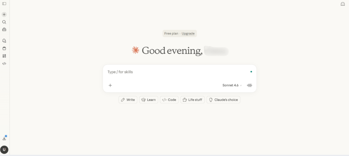claude ai interface