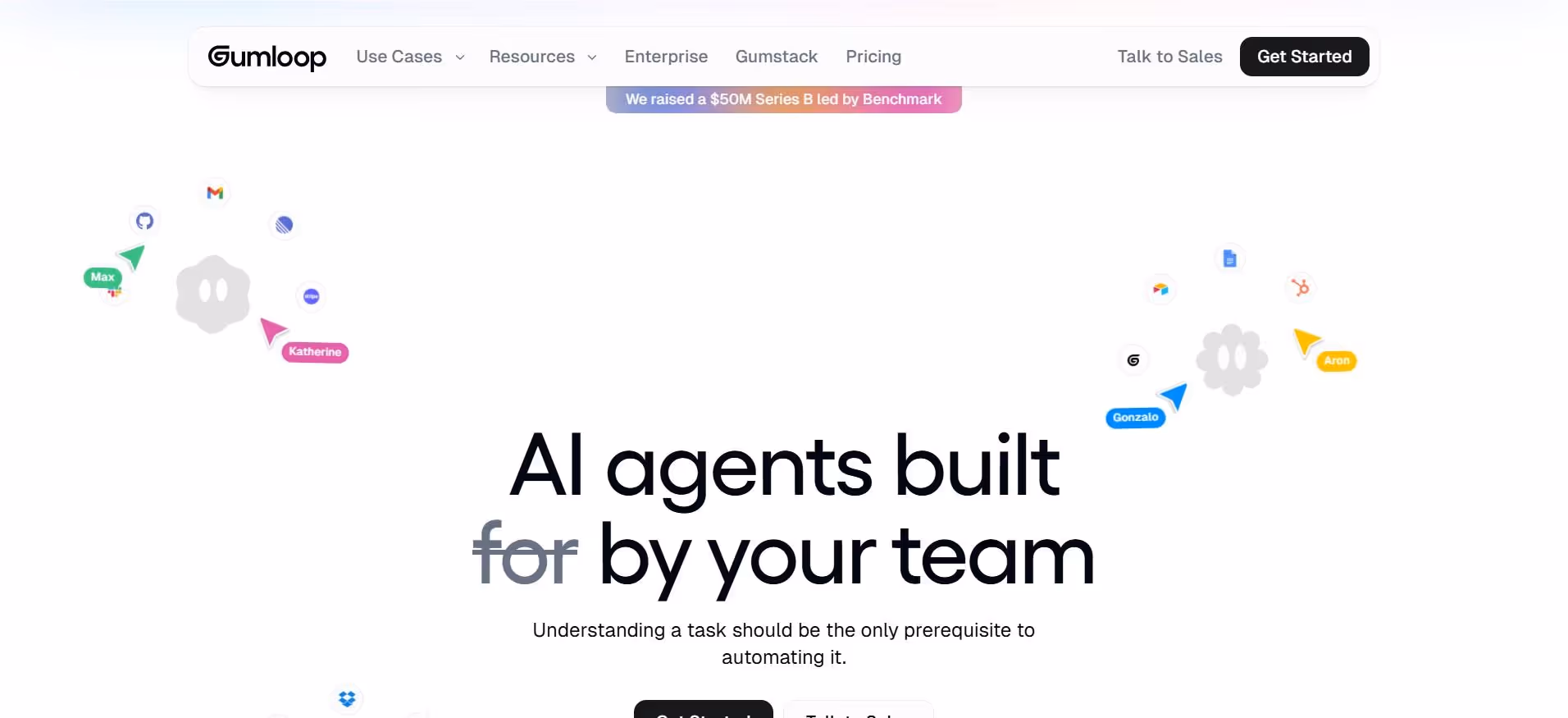 gumloop homepage interface