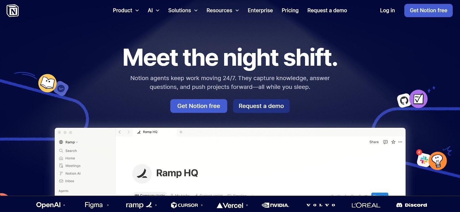 notion best ai assistant for ios homepage interface