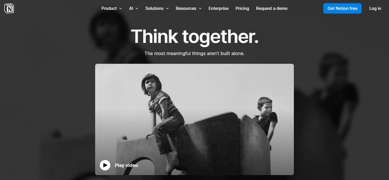 notion ai homepage