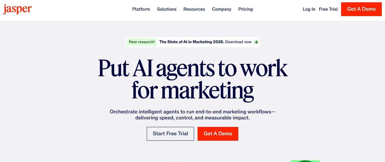 jasper ai homepage