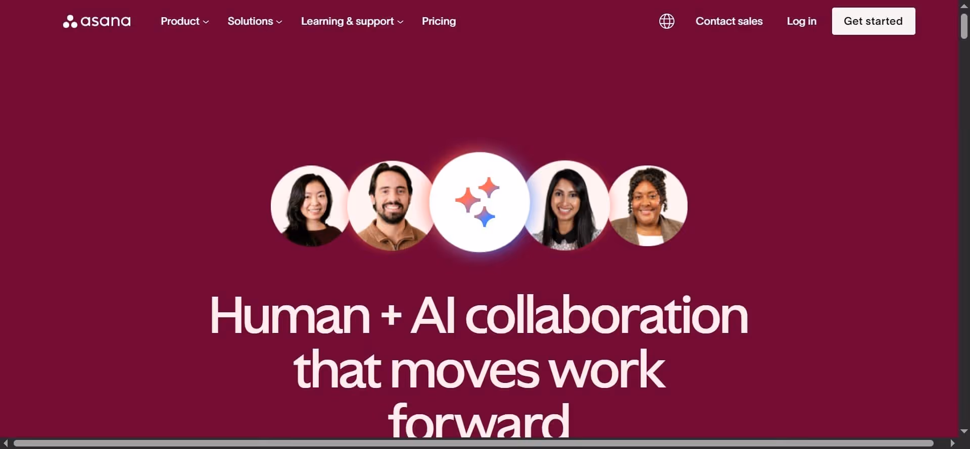 Asana landing page