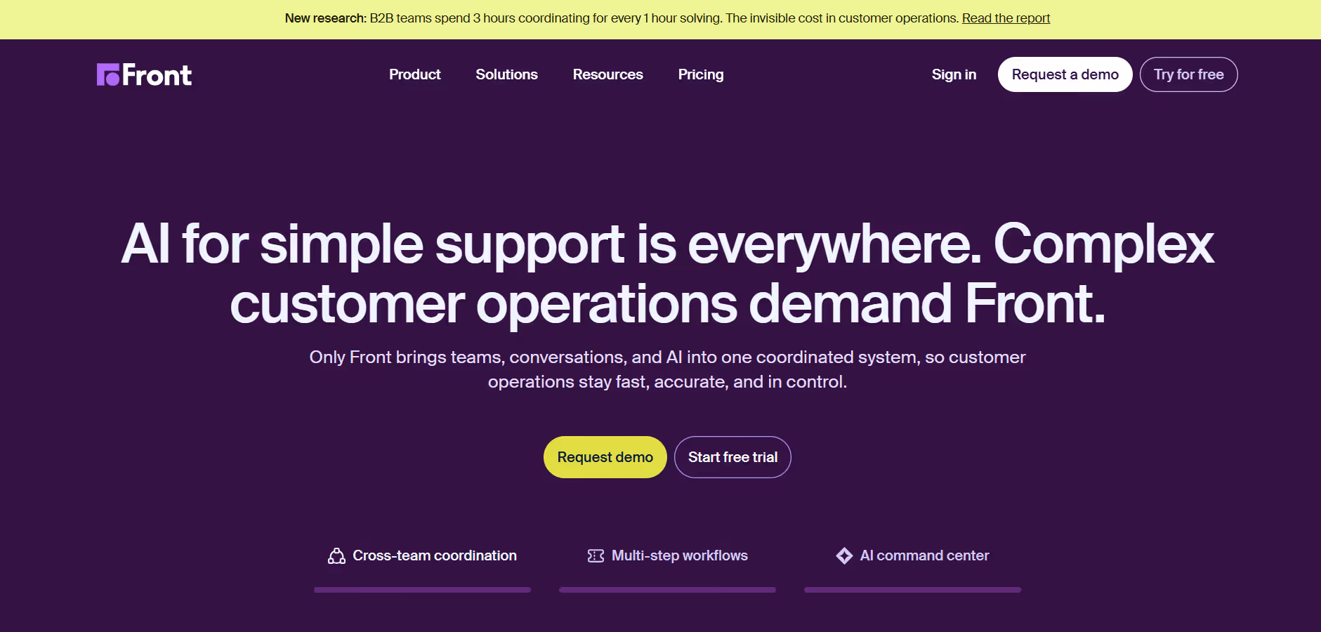 front homepage